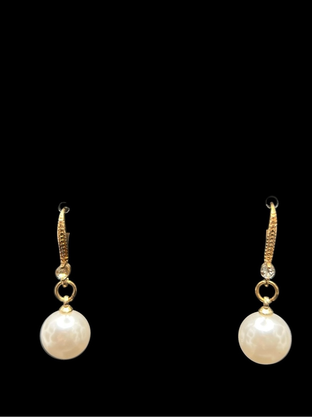 ✨ Premium Gold-toned Pearl & CZ Dangle Earrings ✨